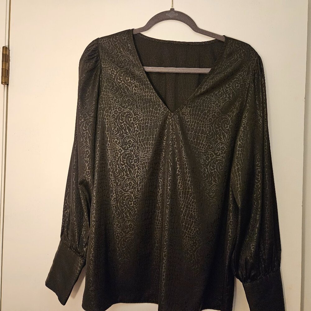 Black long sleeve blouse